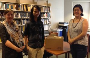 Members of the Dow Project Team, 2015. From left; Jessica Sedgwick, Zi Jing Teoh, and Susan Chinsen